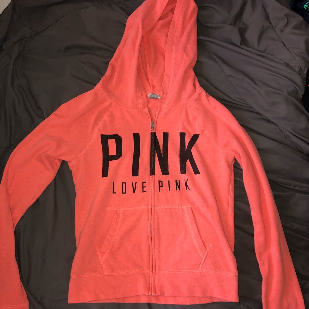 Pink victoria secret zip up jacket